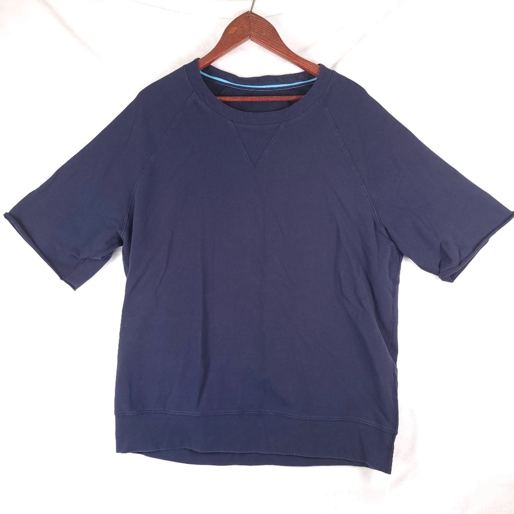 Lululemon Half Cut Pullover Inkwell Navy Blue Oversized Tee 6